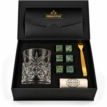 Times Kristal Premium Viski Taşı Seti – Gold Maşa & Kese