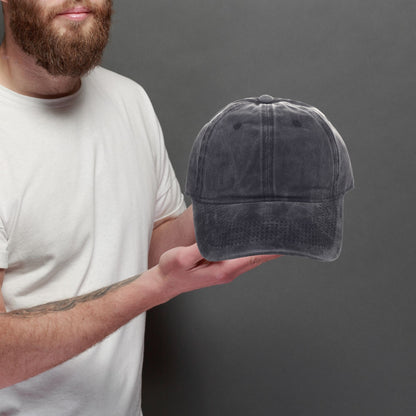 Perlotus Unisex Pamuklu Eskitme Şapka Ayarlanabilir Spor Şık Tasarım Organik Malzeme