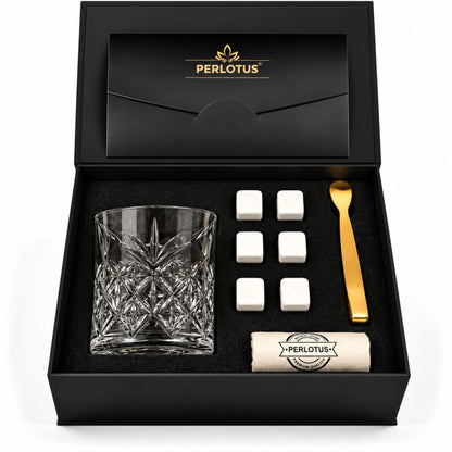 Times Kristal Premium Viski Taşı Seti – Gold Maşa & Kese