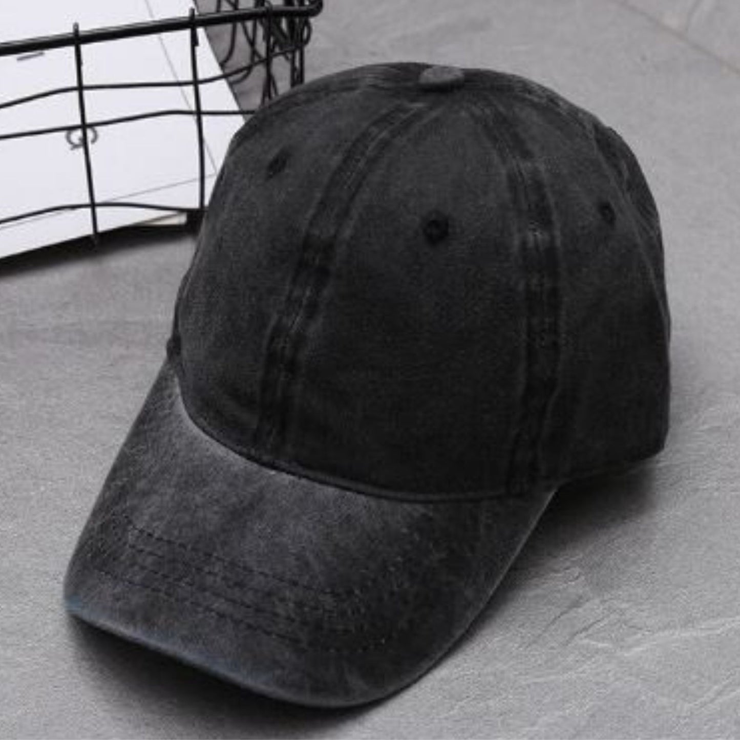 Perlotus Unisex Pamuklu Eskitme Şapka Ayarlanabilir Spor Şık Tasarım Organik Malzeme