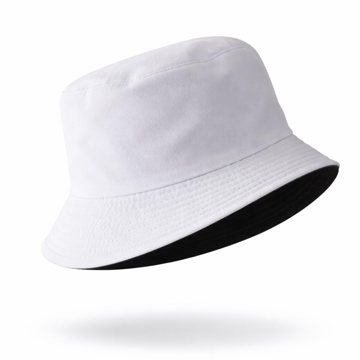 Perlotus Çift Taraflı Bucket Kova Balıkçı Şapka Unisex%100 Pamuklu Siyah İç Astarlı Dörtmevsim Mevsim Kullanım, Geniş Siperli Güneş Koruma