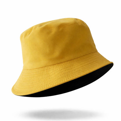 Perlotus Çift Taraflı Bucket Kova Balıkçı Şapka Unisex%100 Pamuklu Siyah İç Astarlı Dörtmevsim Mevsim Kullanım, Geniş Siperli Güneş Koruma