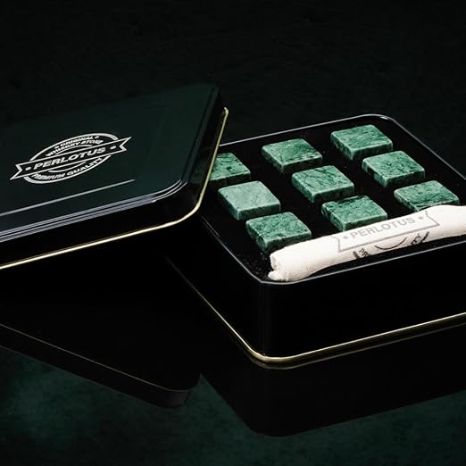 Perlotus Granit Eskitme 9'lu Viski Taşı Metal Kutulu, Doğal, Sulandırmadan Soğutur