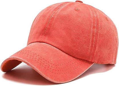 Perlotus Unisex Pamuklu Eskitme Şapka Ayarlanabilir Spor Şık Tasarım Organik Malzeme