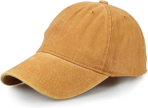 Perlotus Unisex Pamuklu Eskitme Şapka Ayarlanabilir Spor Şık Tasarım Organik Malzeme