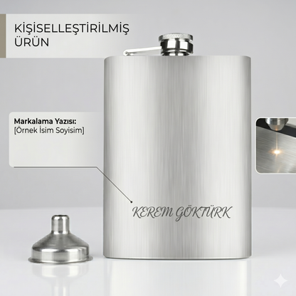 Perlotus 8 Oz 235 Ml Hunili İsimli Cep Viski Matarası
