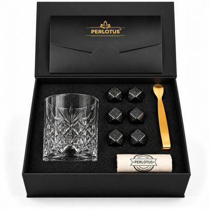 Times Kristal Premium Viski Taşı Seti – Gold Maşa & Kese
