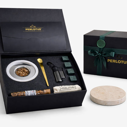 Perlotus Mermer Viski Tütsüleme Aparatı Premium Hediye Kutulu Çakmak, Soğutma Taşları Talaş Seti