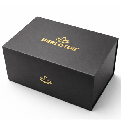 Perlotus 360° Döner Viski Bardağı Hediye Seti 6'lı Granit Viski Taşı, Gold Çelik Maşa, Kese Premium Kutulu Set