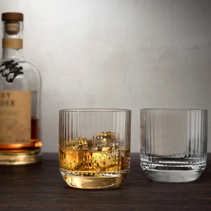 Kristal İnce Big Stop  Kadeh Bardaklı Premium Viski Taşı Seti – Gold Maşa & Kese