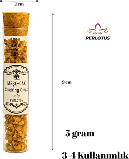 Perlotus Aroma Verici Viski Tütsüleme Talaşı 5 gr Cam Mantar Kapaklı Tüpte