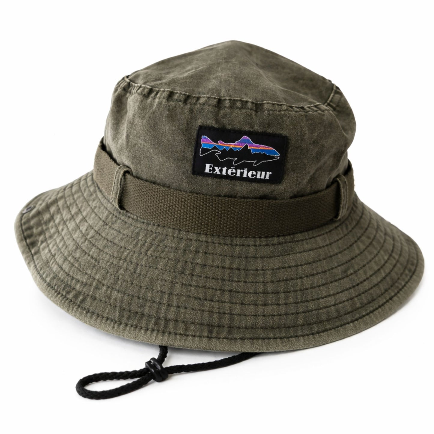 Perlotus Outdoor Safari Şapka – Erkek Kadın Pamuklu Boonie Şapka, Geniş Siperli, Nefes Alan, Ayarlanabilir İpli (Kamp, Balıkçılık, Yürüyüş, Seyahat)