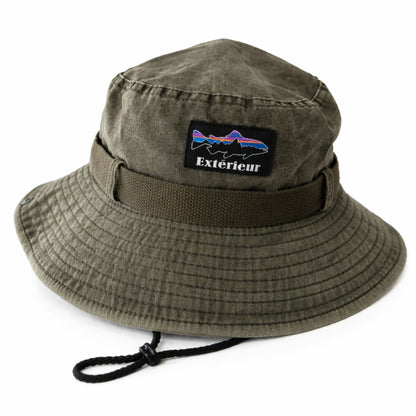 Perlotus Outdoor Safari Şapka – Erkek Kadın Pamuklu Boonie Şapka, Geniş Siperli, Nefes Alan, Ayarlanabilir İpli (Kamp, Balıkçılık, Yürüyüş, Seyahat)