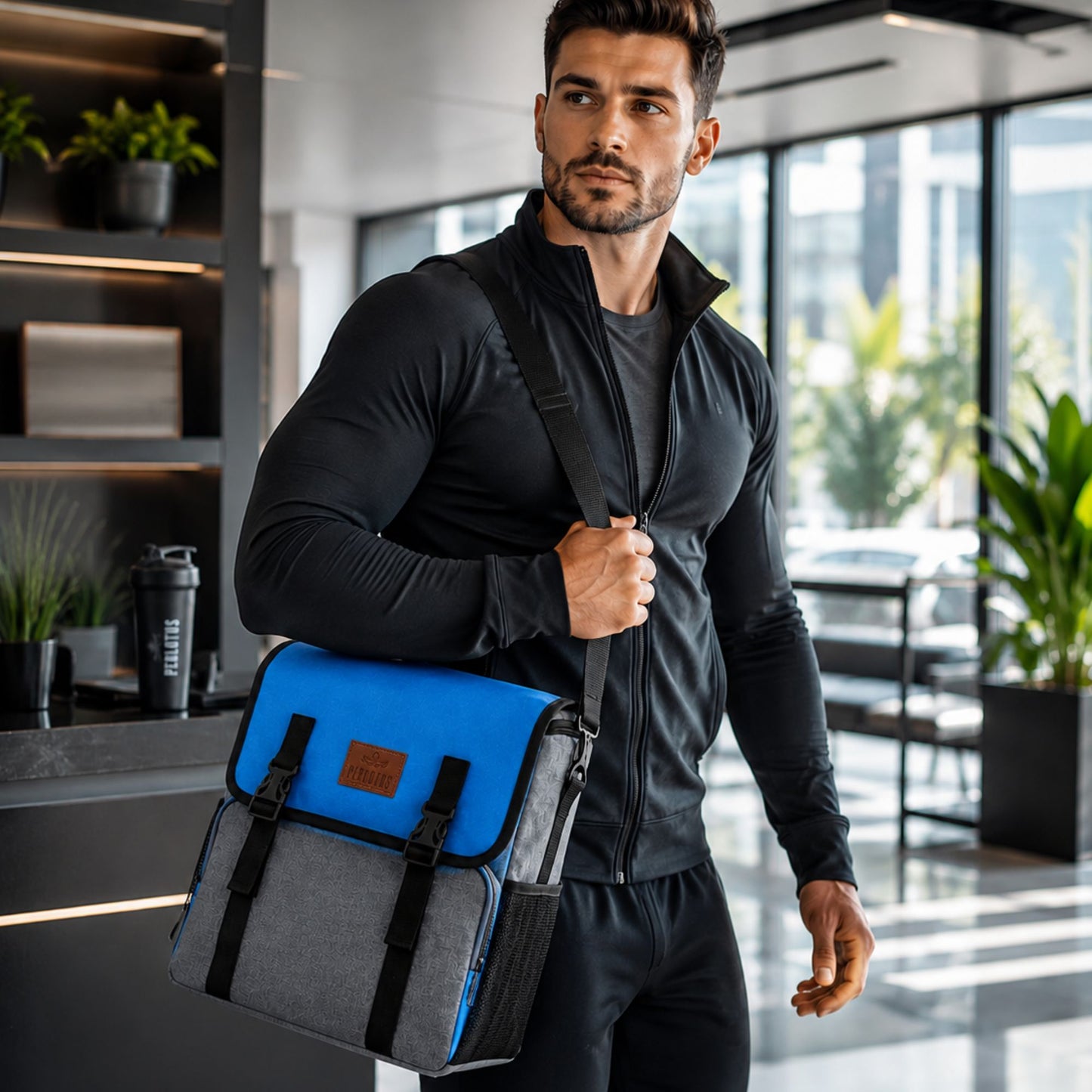 Perlotus 16 Litre Termal Yemek Taşıma Çantası Fit Beslenme Ofis İzolasyonlu Çanta ( Siyah Buz Aküsü Hediyeli)